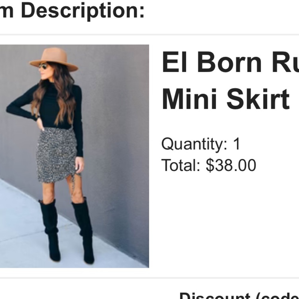 Cute adjustable mini skirt!